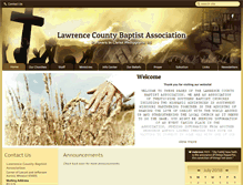 Tablet Screenshot of lawrencecountybaptist.com